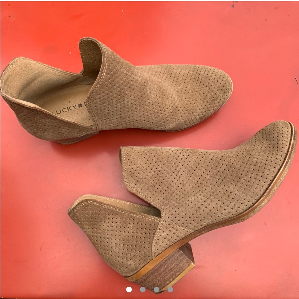 Lucky brand brown suede booties